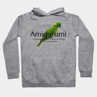 Amigurumi with Parrot and black lettering Hoodie